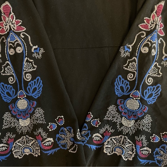 Free People whimsygoth bell-sleeve embroidered dress - Picture 4 of 8